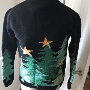 Funnel neck holiday sweater